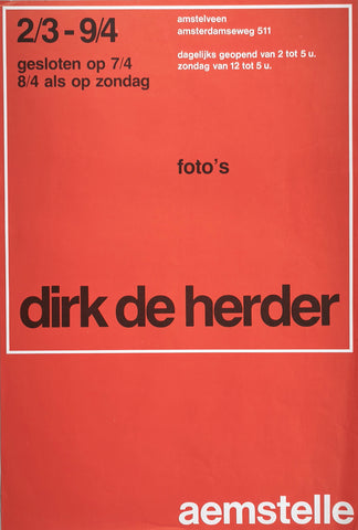 Aemstelle # Dirk de Herder # Wim Crouwel (?) poster, 1985, nm++