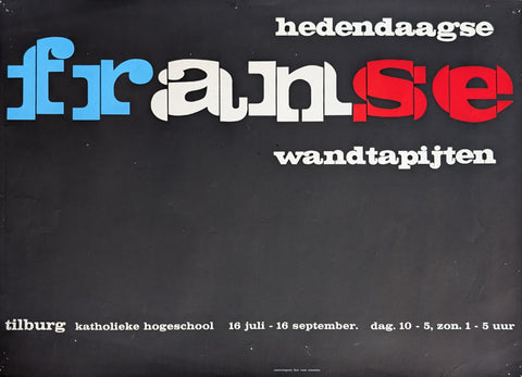Tilburg Katholieke Hogeschool # HEDENDAAGSE FRANSE WANDTAPIITEN # ca. 1958, B+