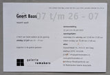 galerie Ramakers # GEERT BAAS # invitation, 2015, mint