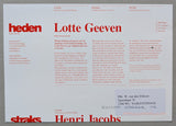 Heden # LOTTE GEEVEN # invitation, 2011, mint--