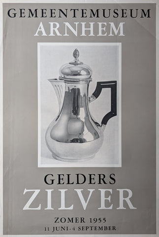 Gemeentemuseum Arnhem # GELDERS ZILVER # poster, 1955, A--