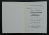 Galerie van Mourik # HARRIE GERRITZ # invitation, 1991, mint
