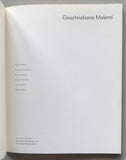 Badischer Kunstverein Opalka & Ben ao # GESCHRIEBENE MALEREI # 1975, nm+