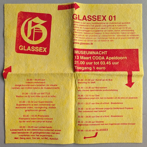 CODA Museumnacht Apeldoorn # GLASSEX # invitation