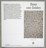 Stedelijk Museum Schiedam # DAAN VAN GOLDEN # folder, 2001, mint