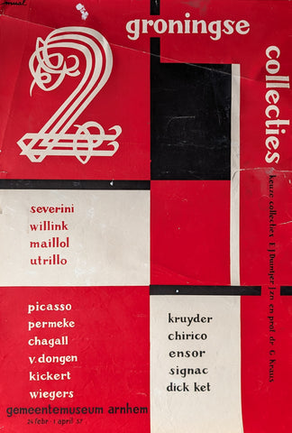 Gemeentemuseum Arnhem # GRONINGSE COLLECTIES # 1957, poster, cond C-