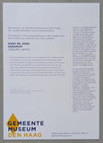 Gemeentemuseum Den Haag # HANS DE JONG # invitation, 2017, mint