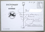 Hans Waanders , Johan Deumens # DICTIONARY & Dictionnaire, Kingfisher # card, mint