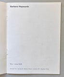 Gimper Fils # BARBARA HEPWORTH # 1966, nm--/vg+++
