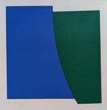 Gottfried Honegger #COMPOSITION GREEN/BLUE # 1989, 43/150, mint