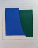 Gottfried Honegger #COMPOSITION GREEN/BLUE # 1989, 43/150, mint