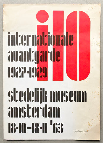 Jurriaan Schrofer # SM, i10 , INTERNATIONAE AVANTGARDE 1927-1929# nm--,vg++, 1963