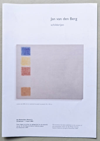 Art Rotterdam # JAN VAN DEN BERG # 2004, mint-