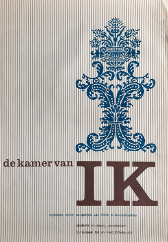 Stedelijk Museum , Gerard Wernars # DE KAMER VAN IK # poster, 1960, B--