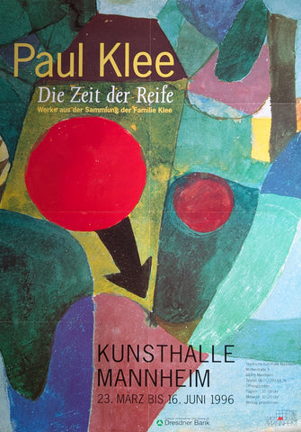 Kunsthalle Mannheim # PAUL KLEE # poster, 1996, B-