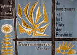 Gemeentemuseum Arnhem # DE KUNSTENAARS VAN HET HUIS VAN PROVINCIE # poster, ca. 1955, B
