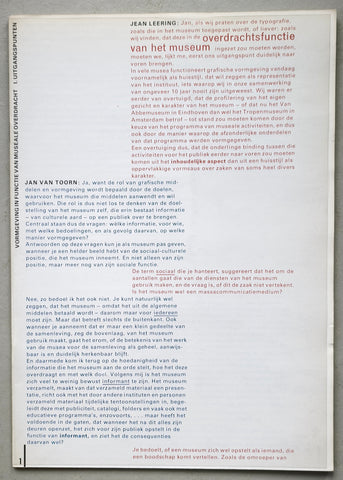 Jean Leering / Jan van Toorn # VORMGEVING IN FUNCTIE # 1978, nm+