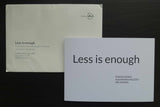 Ine Vermee, Roozen, Klekx # LESS IS ENOUGH # foldout invitation, 2023, mint