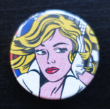 Pin # ROY LICHTENSTEIN # 3.8 cm., mint