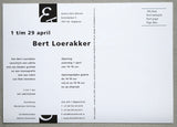 galerie Hein Elferink # BERT LOERAKKER # invitation, mint