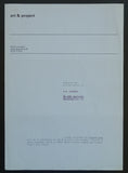 Art & Project # RICHARD LONG, invitation , 1977, mint-