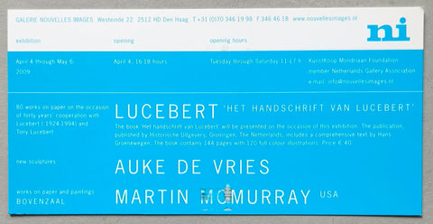 Nouvelles Images # LUCEBERT, Auke de Vries # invitation, 2009, nm