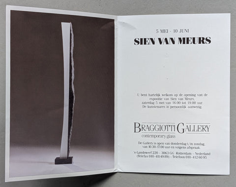 Braggiotti Gallery # SIEN VAN MEURS # invitation, 1990, mint-
