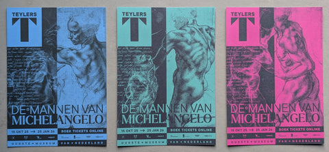 Teylers Museum # MICHELANGELO, set of 3 invitations # 2025, mint