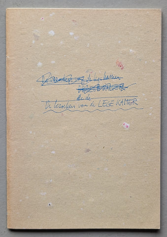 Rinke Nijburg, artist book # DE BEZOEKERS VAN DE LEGE KAMER # 1996, ed. 50 , numb/signed, mint