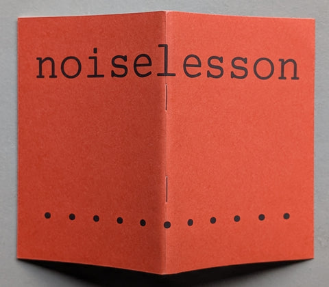 Colin Sackett # NOISELESSON # 1993, artist book,mint
