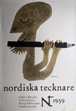 Lagerson, Galeri Blanche  # NORDISKA TECKNARE # 1959, poster, C+