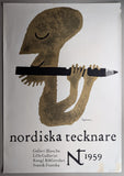 Lagerson, Galeri Blanche  # NORDISKA TECKNARE # 1959, poster, C+