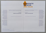 Gemeentemuseum Den Haag # JÜRGEN PARTENHEIMER # 2014, invitation, mint