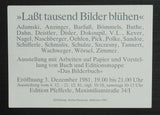 Adamski, Dokoupil ao # TAUSEND BILDER BLUHEN # 1981, mint invitation