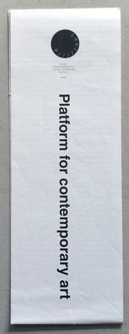 PAKT.Nu # PLATFORM FOR CONTEMPORARY ART # 2011, folded poster, mint-