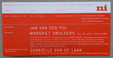 Nouvelles Images # JAN VAN DER POL, SMULDERS, van de LAAK# invitation, 2011, mint