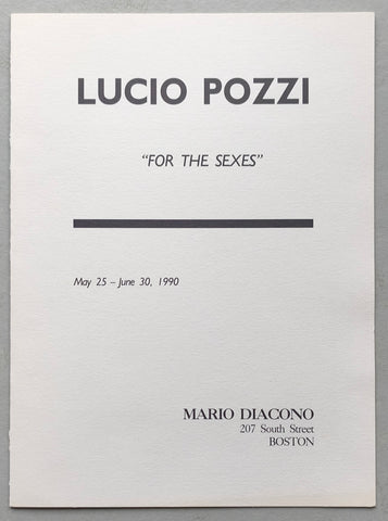 Mario Diacono # LUCIO POZZI # invitation, 1990,mint
