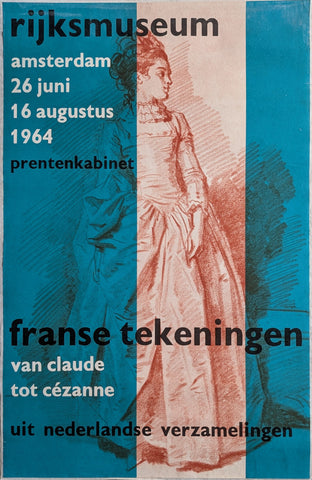 Rijksmuseum # FRANSE TEKENINGEN # poster, 1964, A-