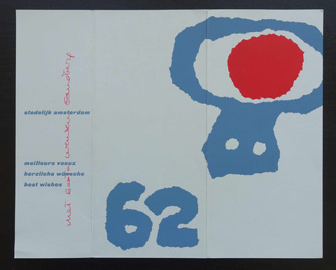 Stedelijk Museum # WILLEM SANDBERG , New Years wish, signed # 1961, mint-