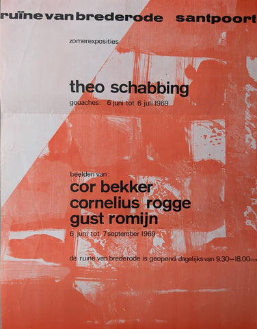 Ruine van Brederode # THEO SCHABBING, Bekker, Rogge , Romijn # poster, 1969, B--