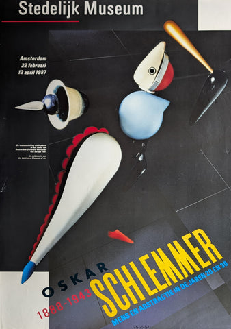 Stedelijk Museum # Oskar SCHLEMMER # poster, Anthon Beeke, A-