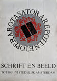 Roth, Dotremont ao # SCHRIFT EN BEELD # exhibition poster, 1963, B+