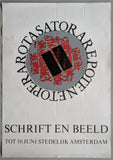 Roth, Dotremont ao # SCHRIFT EN BEELD # exhibition poster, 1963, B+