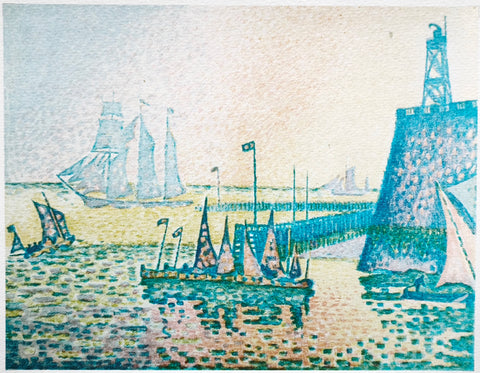 Paul Signac # STEIGER at VLISSINGEN HARBOUR # facsimile reprint, ca. 1999, mint