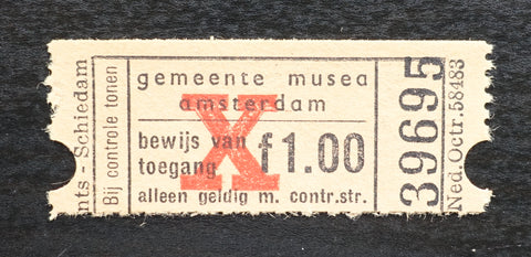 Stedelijk MUseum # TICKET ca. 1955# mint