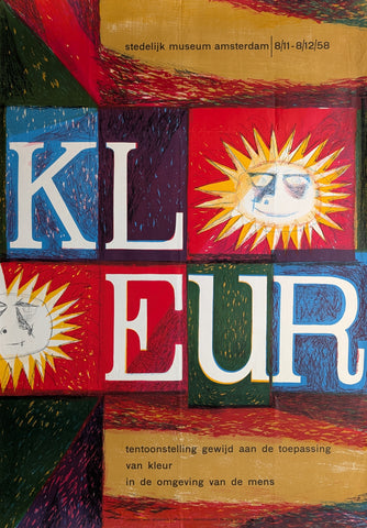 Stedelijk Museum, Wim Strijbosch # KLEUR # poster , 1958, B++