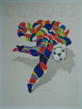 Ardy Struwer, original lithograph # EURO 92, Footbal # numb/signed, mint--
