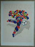 Ardy Struwer, original lithograph # EURO 92, Footbal # numb/signed, mint--