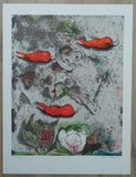 Ardy Struwer, original lithograph # RED PEPPERS # ca. 1990, mint