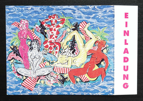 Farbbad galerie # SZCZESNY # invitation, scarce, 1985, mint--